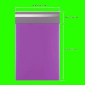 Ten 10x13 purple poly mailer